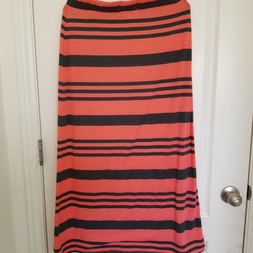 Coral and gray maxi